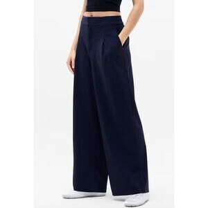 Athleta Pinnacle Wide Leg High Rise Trousers sz 14 Blue